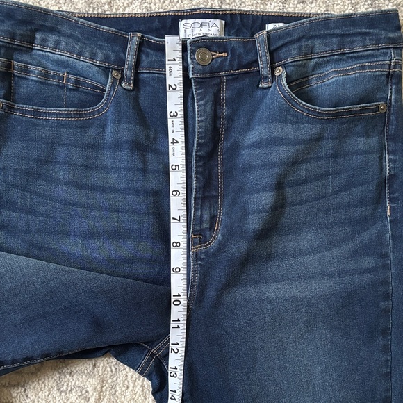 Sofia by Sofia Vergara Amaya Super High Rise Bootcut Dark Blue Jeans 12 - Picture 7 of 7